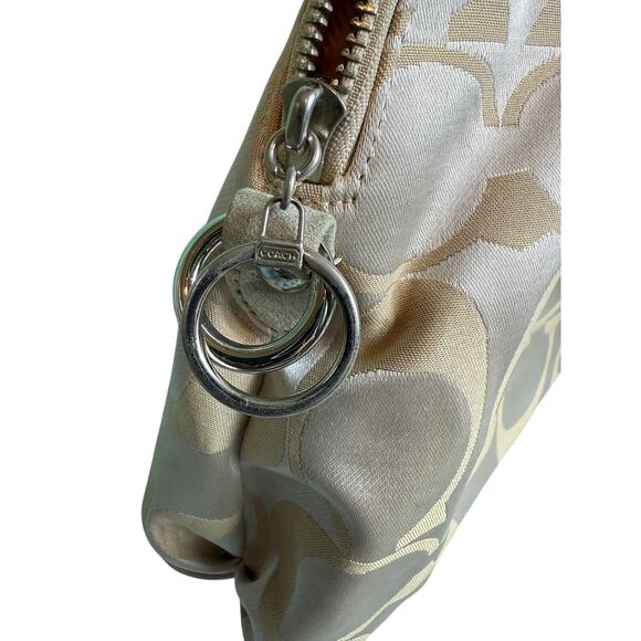 COACH Poppy Signature Sateen Dome Shape* 2011* Metallic Gold - Picture 16 of 16
